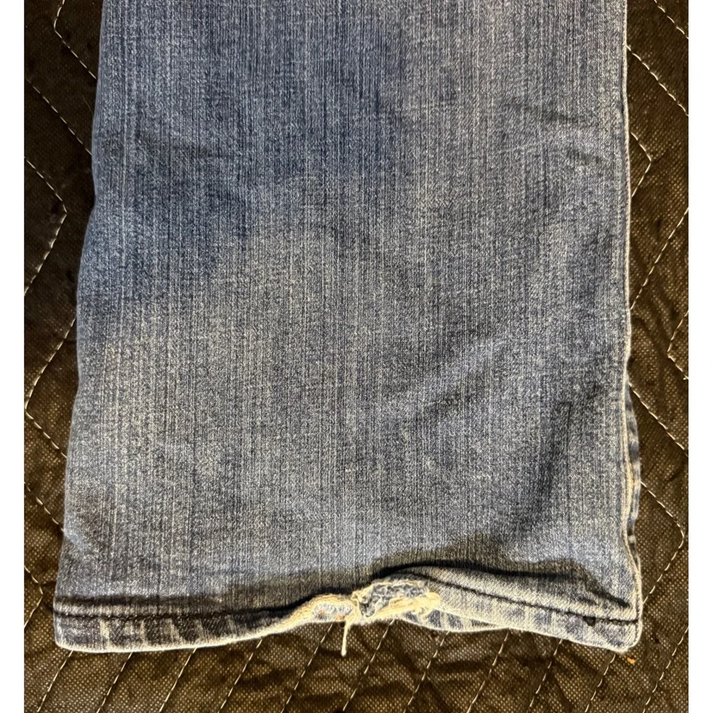 Gap 1969 Boot Cut Jeans Women's Size 12A Blue Stretch Denim Medium Wash Frayed